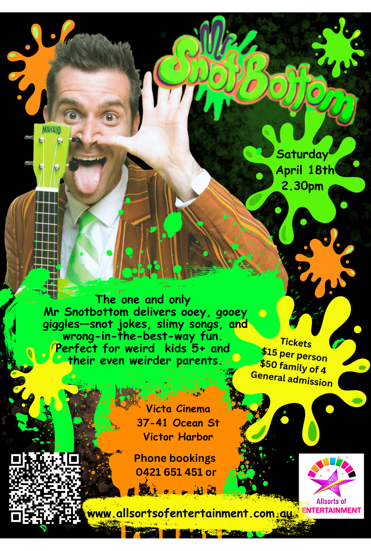 Mr SnotBottom Event poster